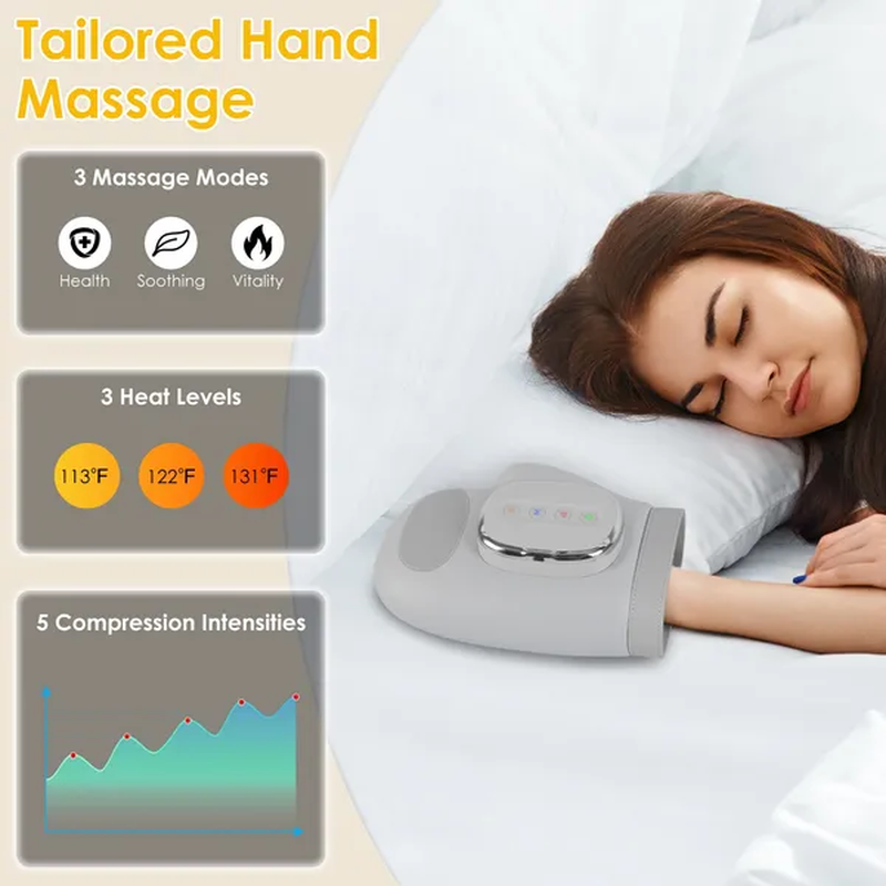 Smart Hand Massager with Heat & Compression Carry Bag Included - Image 2