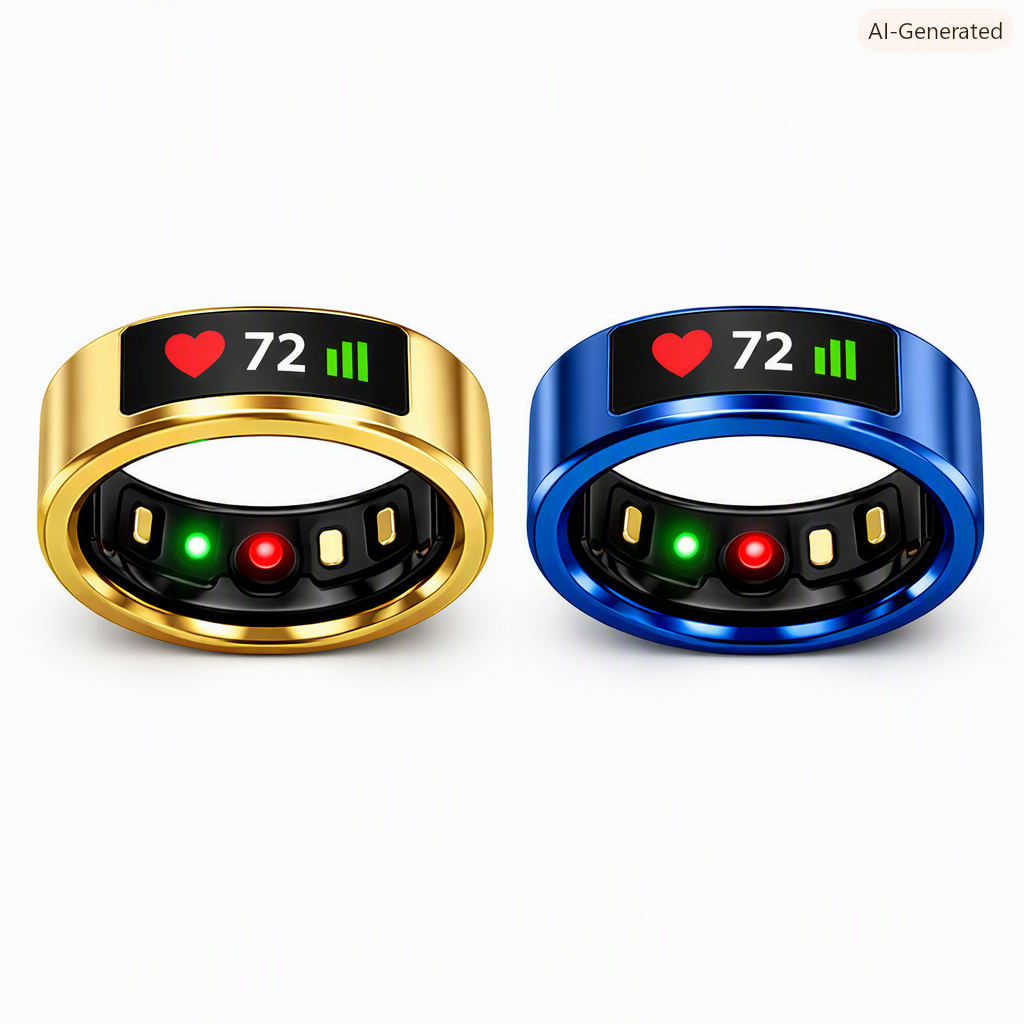 Smart Ring With Bluetooth For Blood Oxygen Heart Rate And Blood Pressure Health Monitoring - Image 3