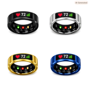 Smart Ring With Bluetooth For Blood Oxygen Heart Rate And Blood Pressure Health Monitoring