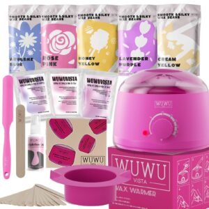 WUWUVISTA 23-Piece Professional Waxing Kit - At-Home Hair Removal Set with Wax Warmer & 5 Bags of Wax Beads